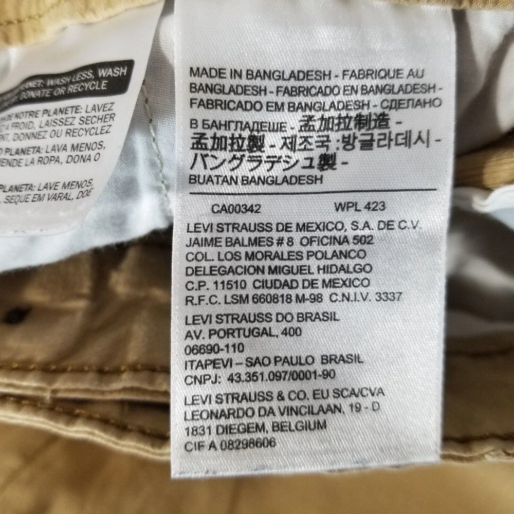 Levi's cargo shorts men's 36x11 beige outdoor‎ Urban grunge
